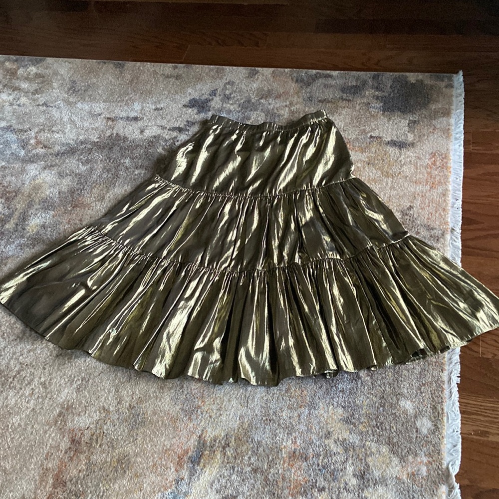 Tiered Metallic Maxi-Skirt from JCrew
